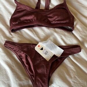 Maroon Billabong Bikini Set